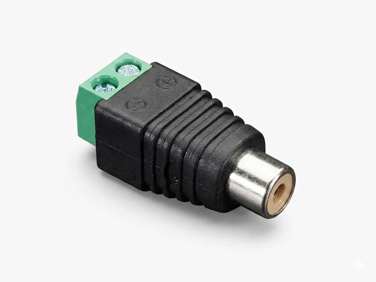 RCA Male Plug / Female Jack with Terminal Block