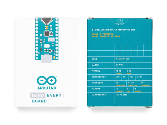 Arduino Nano Every With and Without Headers