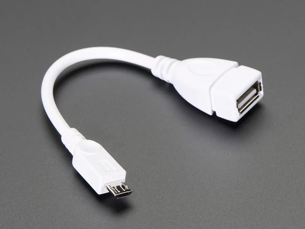 USB OTG Host Cable - MicroB OTG male to A female (80 mm)