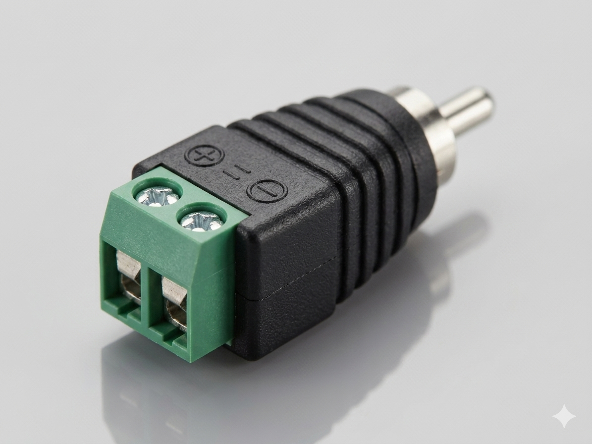 RCA Male Plug / Female Jack with Terminal Block