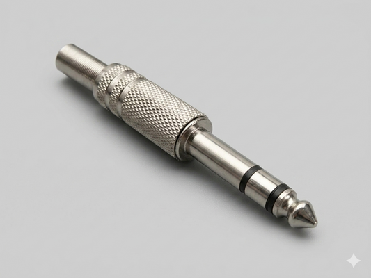 6.35mm 3-Pole (TRS) Stereo Audio Plug