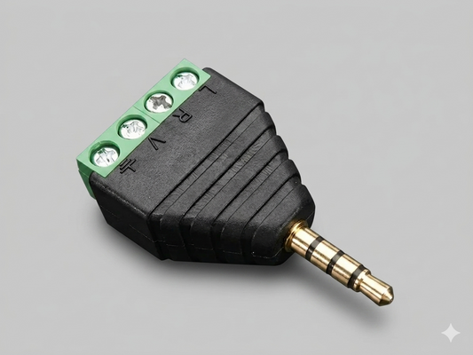 3.5mm 4-Pole Audio Plug / Jack Terminal Block