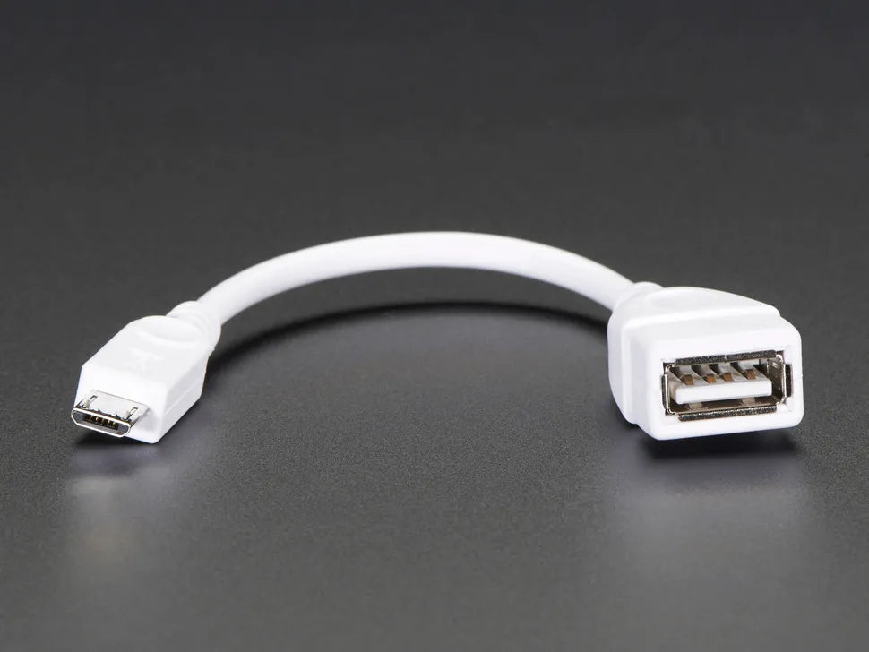 USB OTG Host Cable - MicroB OTG male to A female (80 mm)