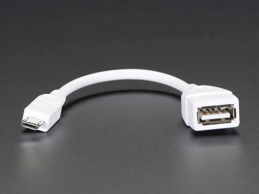 USB OTG Host Cable - MicroB OTG male to A female (80 mm)