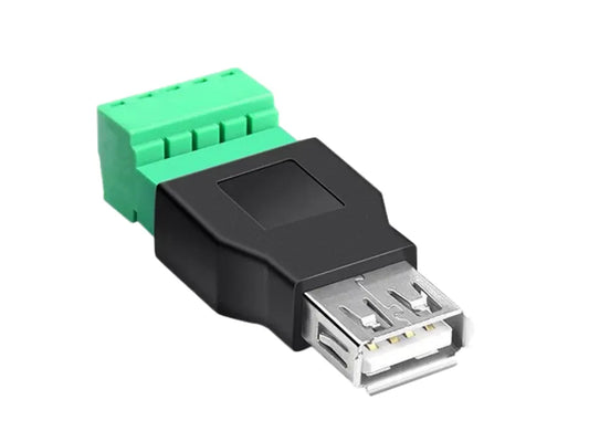 USB-A Male Plug / Female Socket 5-pin Terminal Block