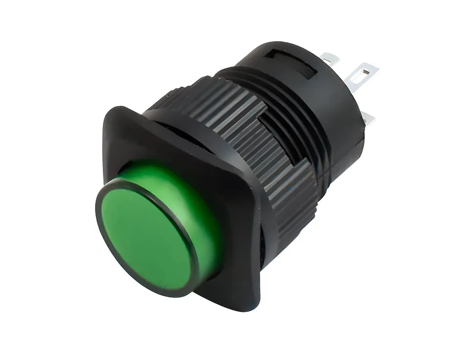 16mm Square Panel Mount Latching On & Off Pushbutton Switch