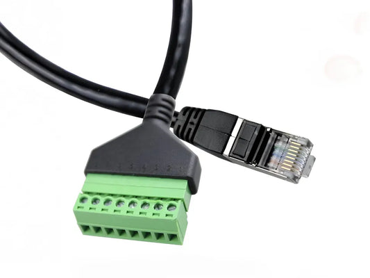 RJ45 Male Plug / Female Socket Connector Terminal Block with Extension Cable