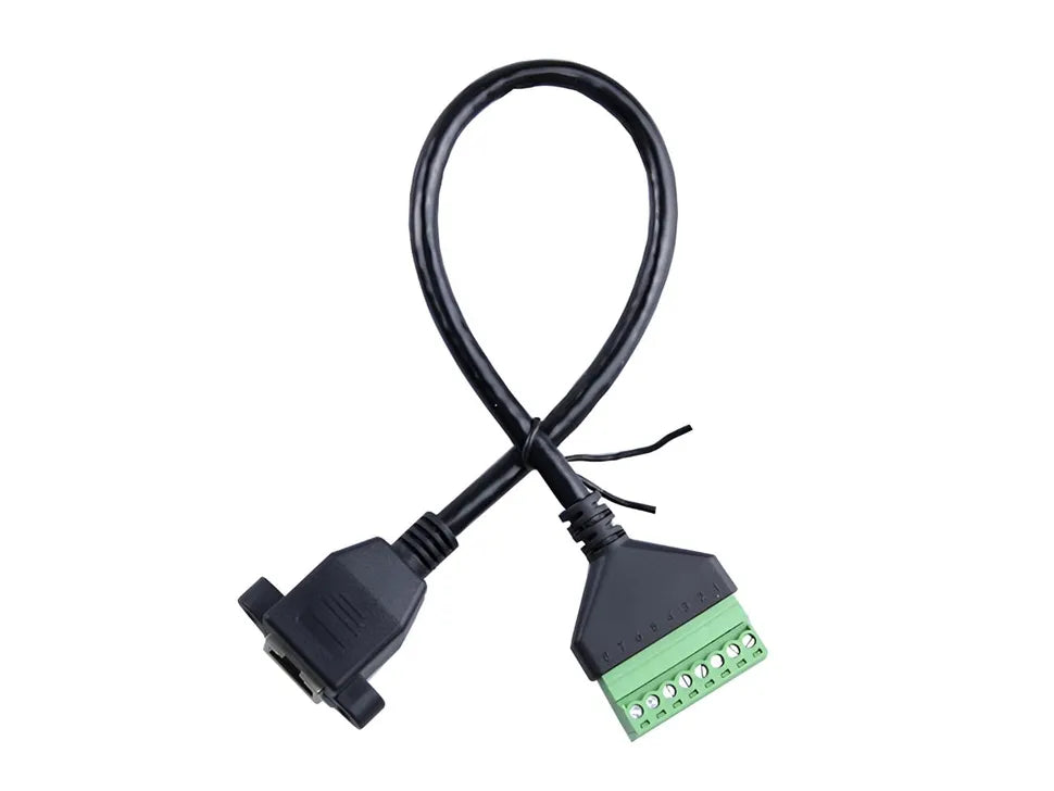 RJ45 Male Plug / Female Socket Connector Terminal Block with Extension Cable