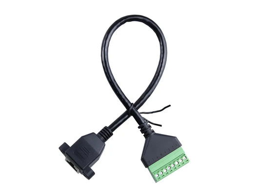 RJ45 Male Plug / Female Socket Connector Terminal Block with Extension Cable