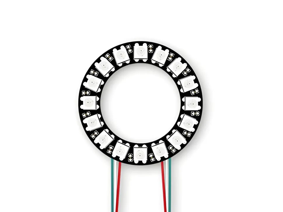 WS2812B 5050 RGB LED Ring with Wires and Connectors