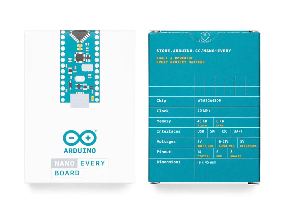 Arduino Nano Every With and Without Headers