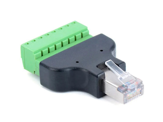 RJ45 Male Plug / Female Socket Connector Terminal Block