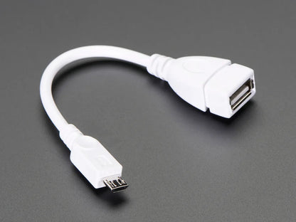 USB OTG Host Cable - MicroB OTG male to A female (80 mm)