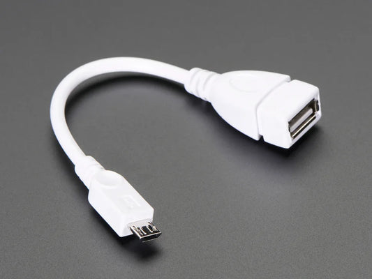 USB OTG Host Cable - MicroB OTG male to A female (80 mm)