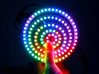 WS2812B 5050 RGB LED Ring with Wires and Connectors