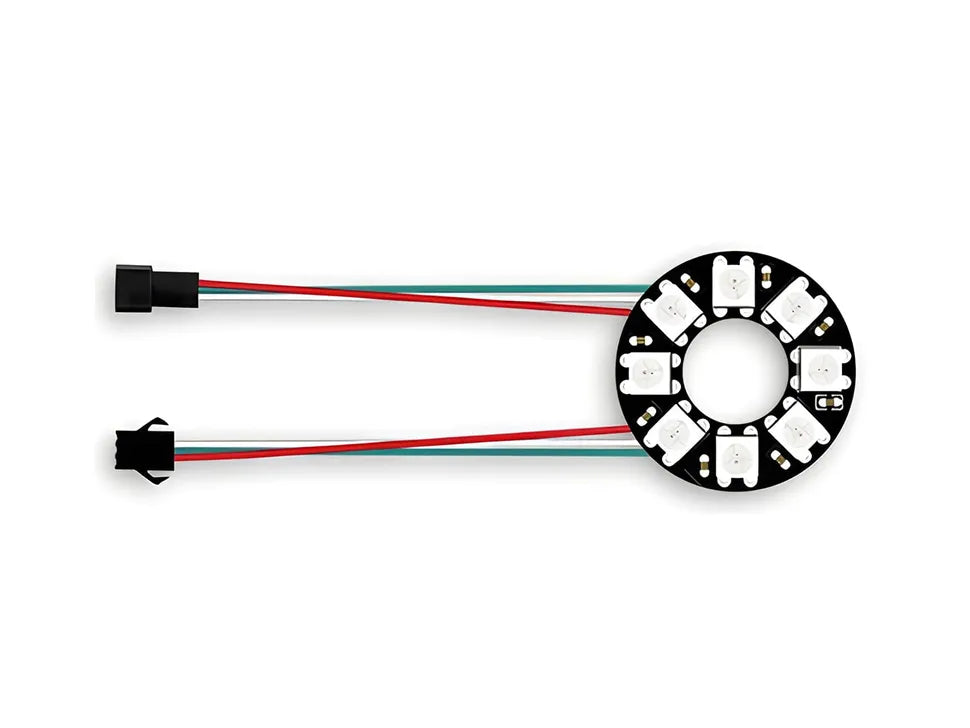 WS2812B 5050 RGB LED Ring with Wires and Connectors