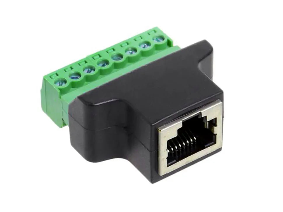 RJ45 Male Plug / Female Socket Connector Terminal Block