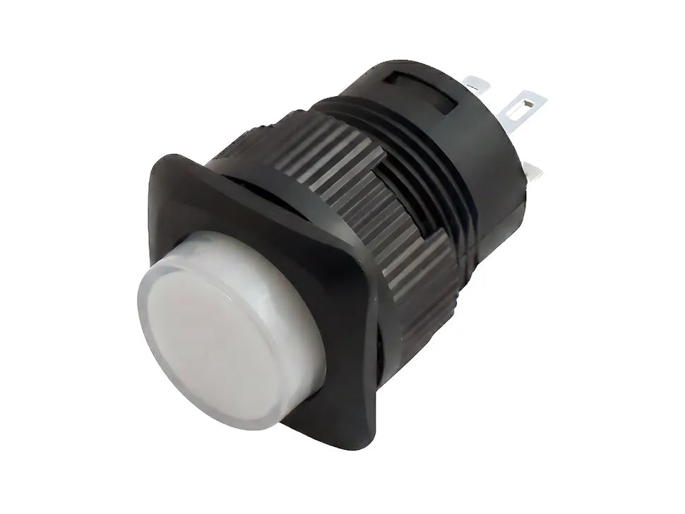 16mm Square Panel Mount Latching On & Off Pushbutton Switch