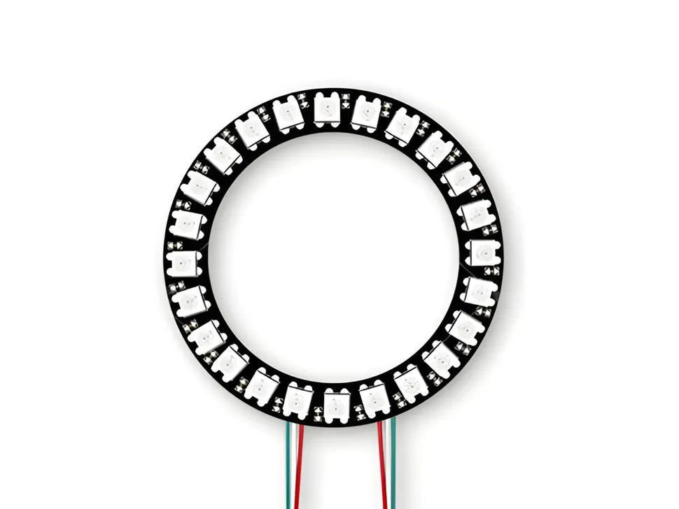 WS2812B 5050 RGB LED Ring with Wires and Connectors