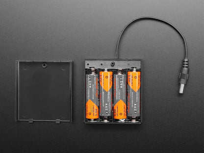 4 x AA Battery Holder Box with Switch and 2.1mm Plug
