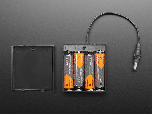 4 x AA Battery Holder Box with Switch and 2.1mm Plug