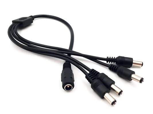 4-Way 2.1mm DC Barrel Jack to Plug Splitter